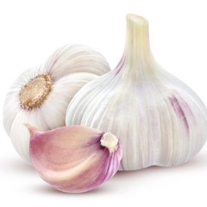 Garlic isolated on white background with clipping path